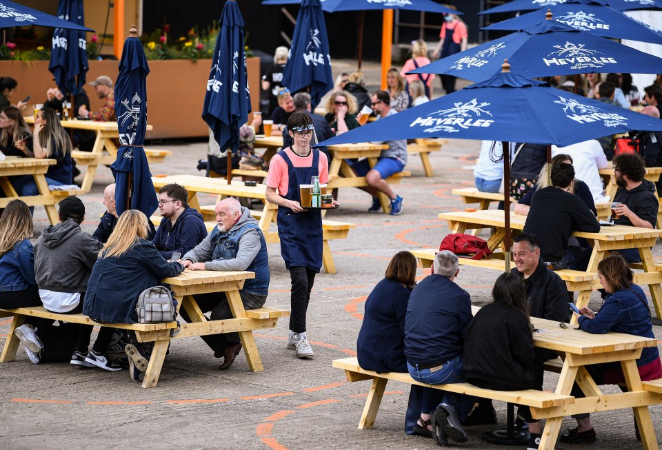 Brits have been struggling to book tables when pubs open their gardens on April 12