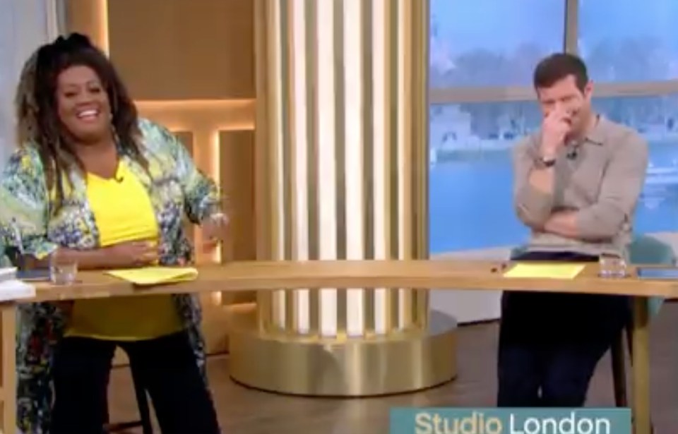 Alison and Dermot cried out ‘awww Beefy!’ as he topped over