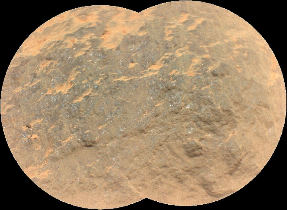 The rover's SuperCam instrument released this image of a Martian rock on Wednesday