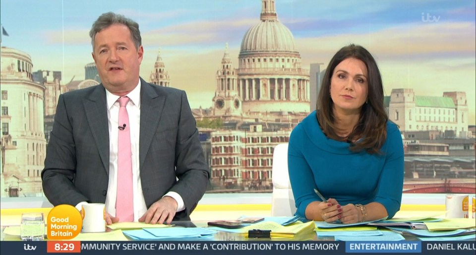 Piers and Susanna on the show yesterday