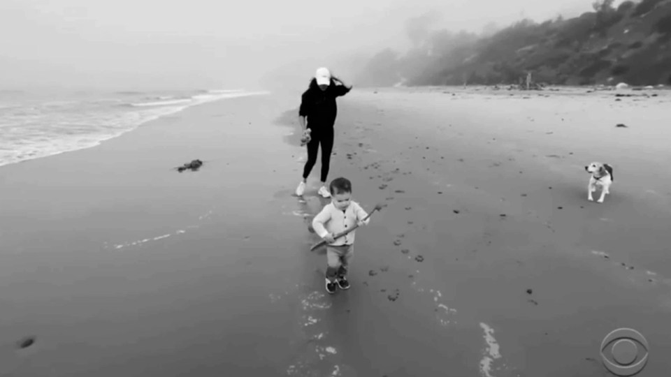 New footage was released showing Meghan and her son Archie on the beach together