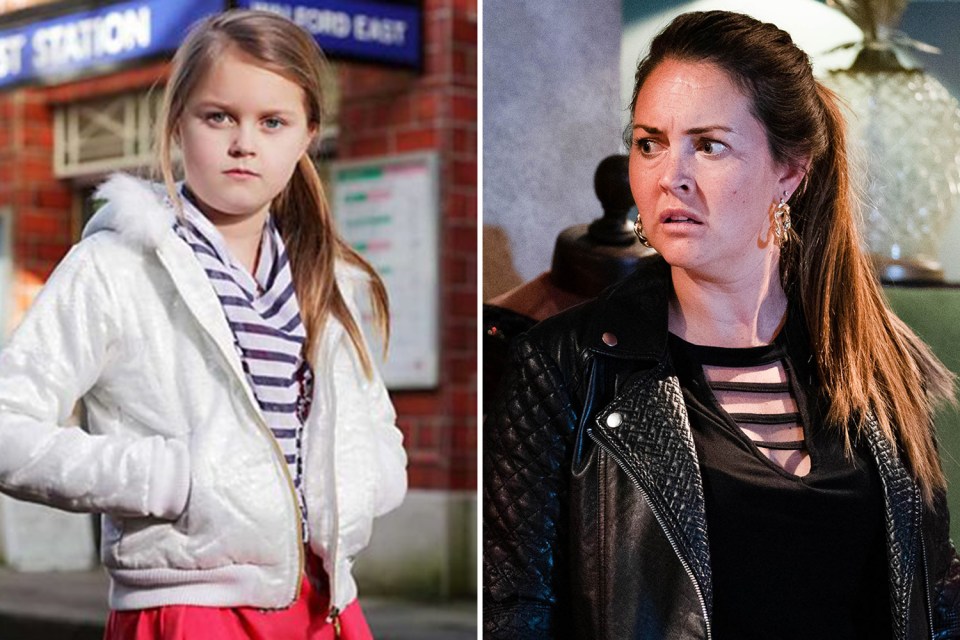 Lily Harvey, left, played Shenice in EastEnders while her big sister stars as Stacey