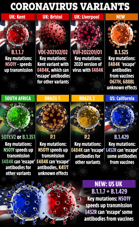 New variants of the coronavirus