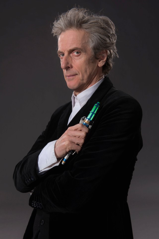 The Scot, 62, holding a sonic screwdriver in Doctor Who