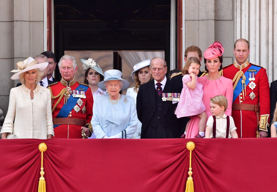 Prince Philip is seen here with the Royal Family on the balcony at Buckingham Palace