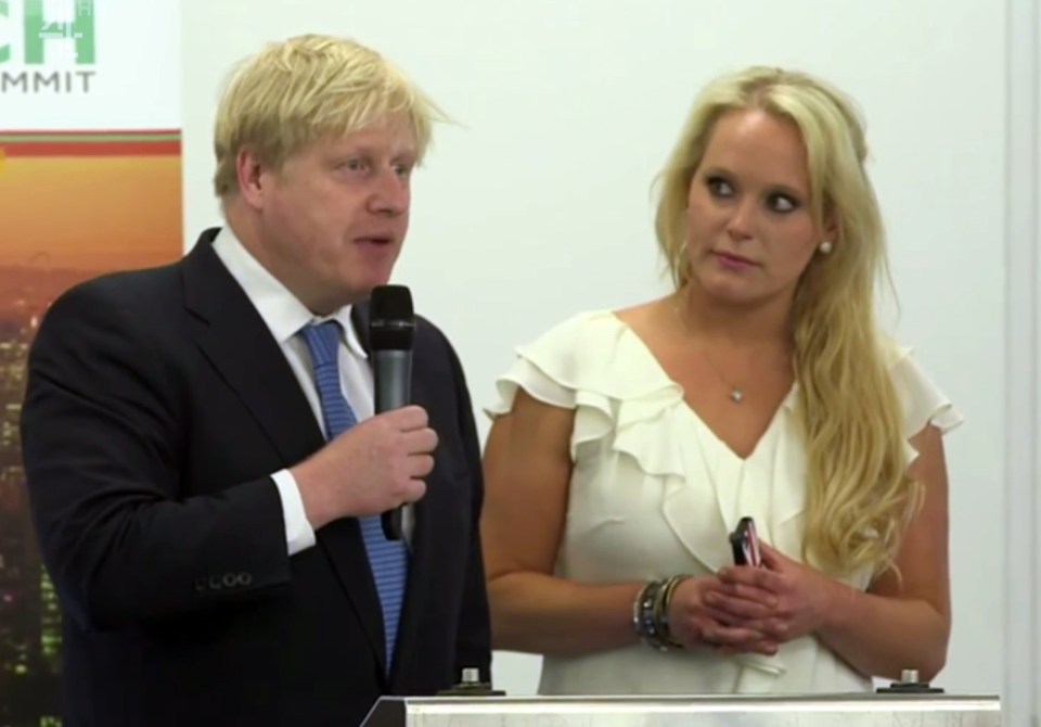 Jennifer Arcuri says Boris Johnson was not afraid to kiss her in public