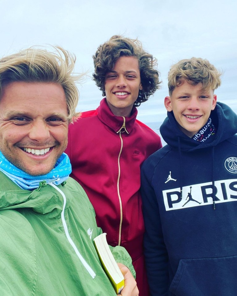 Jade's ex Jeff Brazier with his sons Bobby, 17, and Freddie, 16