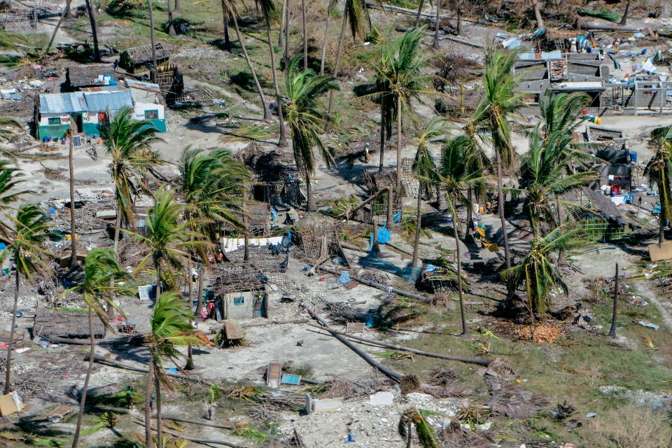 The aftermath of Cyclone Kenneth in 2019, the strongest cyclone to hit northern Mozambique