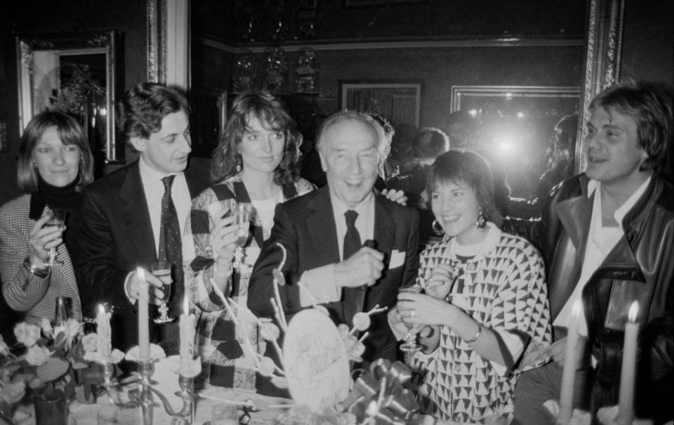 Nicolas Sarkozy with his first wife, Marie-Dominique, with Claude Chirac