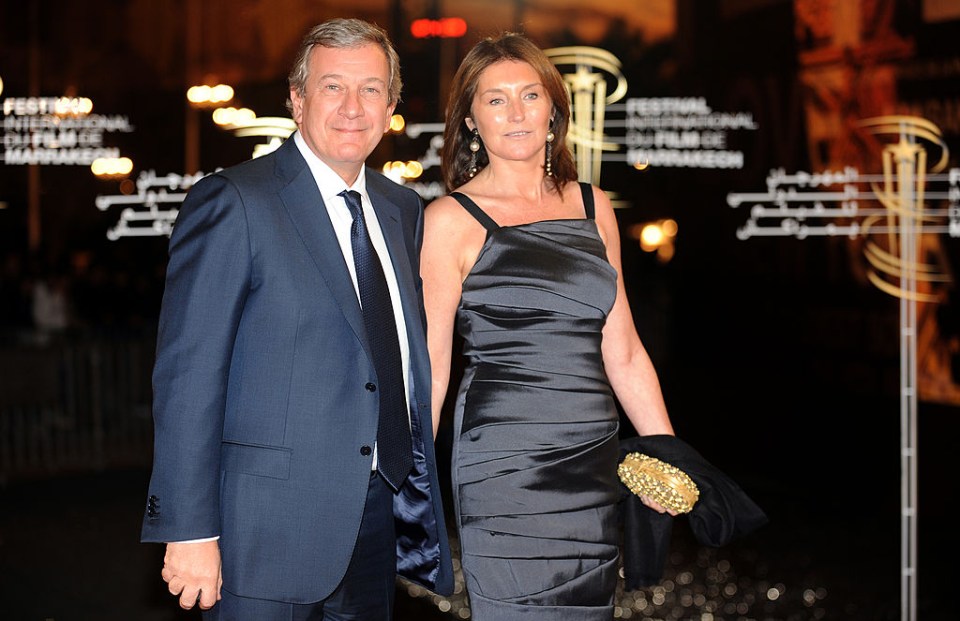 Cecilia Ciganer-Albeniz, the former wife of French President Nicolas Sarkozy, and her husband French businessman Richard Attias