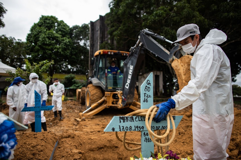 New graves are being dug every day in Brazil