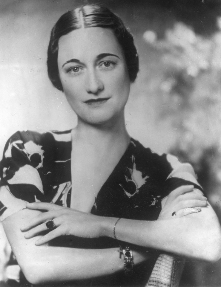 In a 1936 portrait of Wallis Simpson, the American divorcee also wore a black floral dress