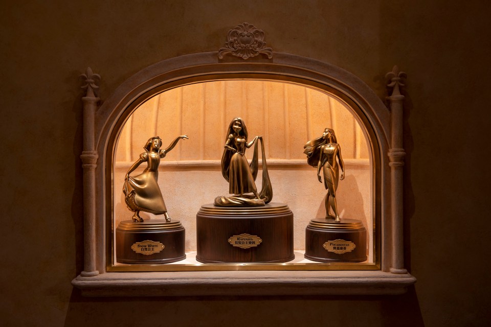 Statues of Disney Princesses in the new Royal Reception Hall