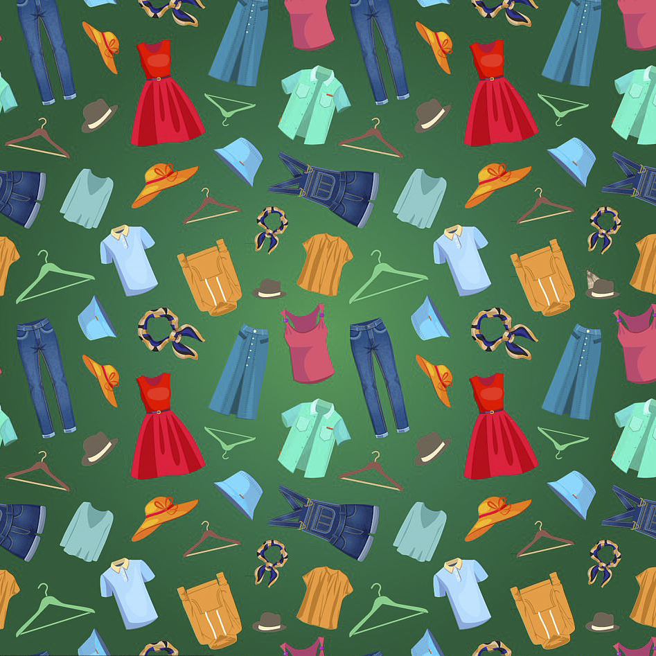 Can you spot the moth hidden among these clothes?