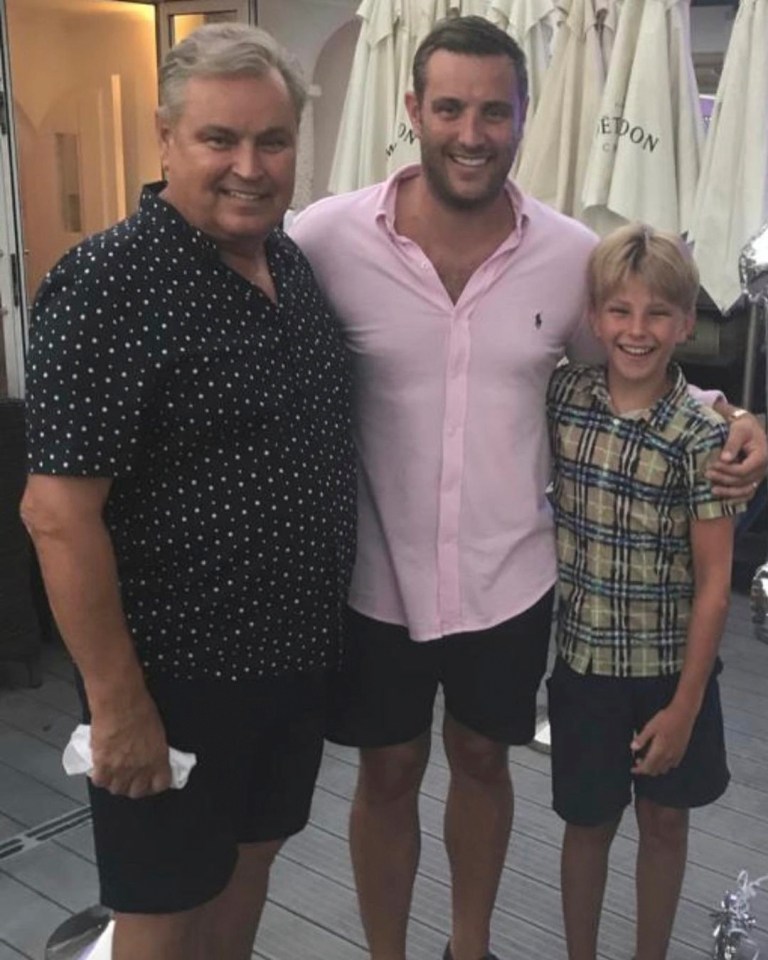 Eddie (left) battled with prostate cancer before passing away from coronavirus. Pictured: Eddie with his son Elliott (middle) and grandson (right)