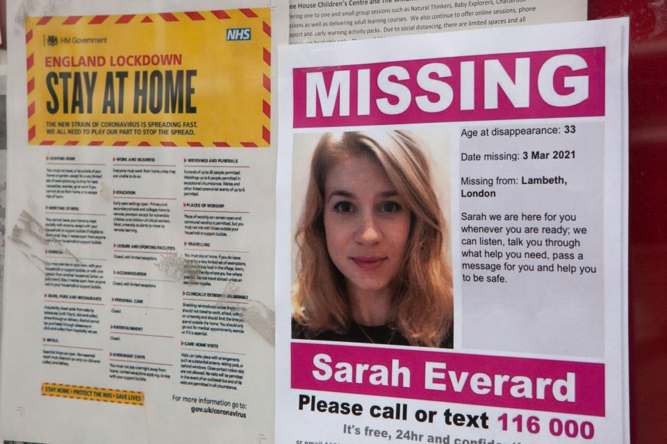 Posters were put up right round the area in the hunt for Sarah