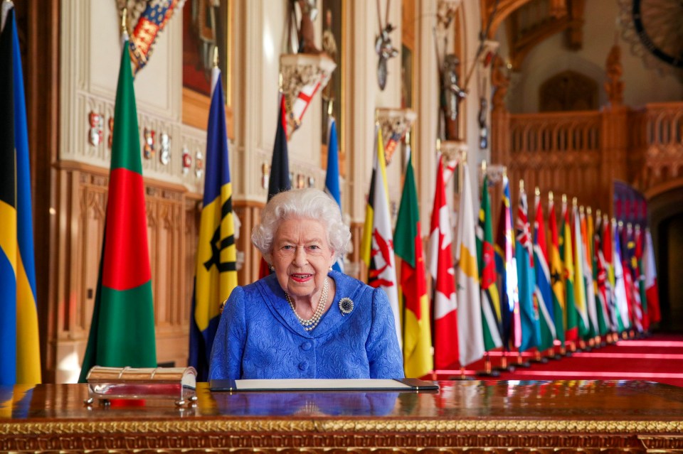 The Queen last night revealed a Commonwealth Service message hours before the candid Oprah chat was aired in the US