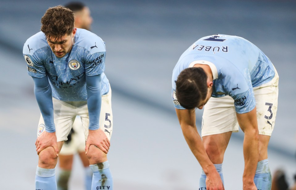 Defenders John Stones and Ruben Dias show Man City's devastation