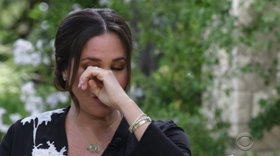 Meghan broke down in tears during her tell-all interview with Oprah Winfrey