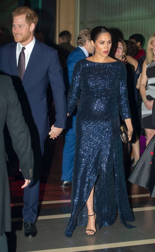 Pregnant Meghan was pictured at the Albert Hall in 2019 on the day she said she felt like taking her life