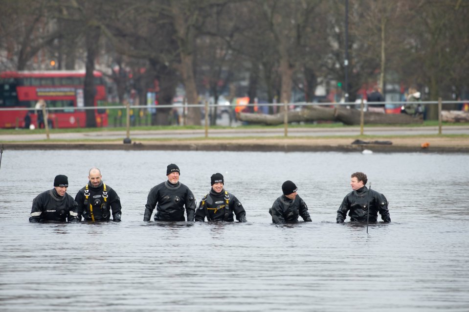 Police have been searching ponds in Clapham Common