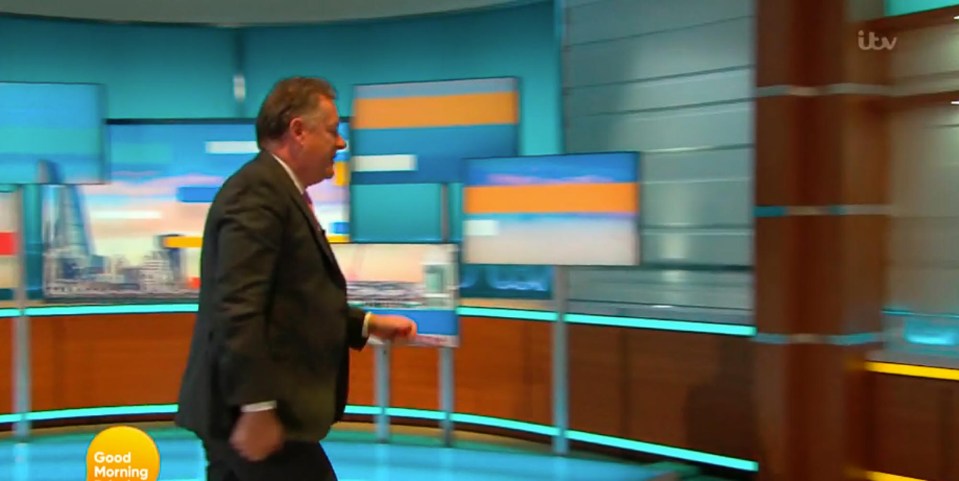 Piers Morgan stormed off live on air after a disagreement with co-star Alex Bereford