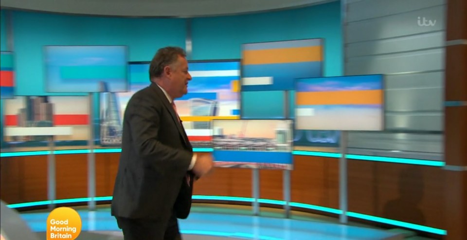 Piers stormed out of the GMB studio after a heated debate