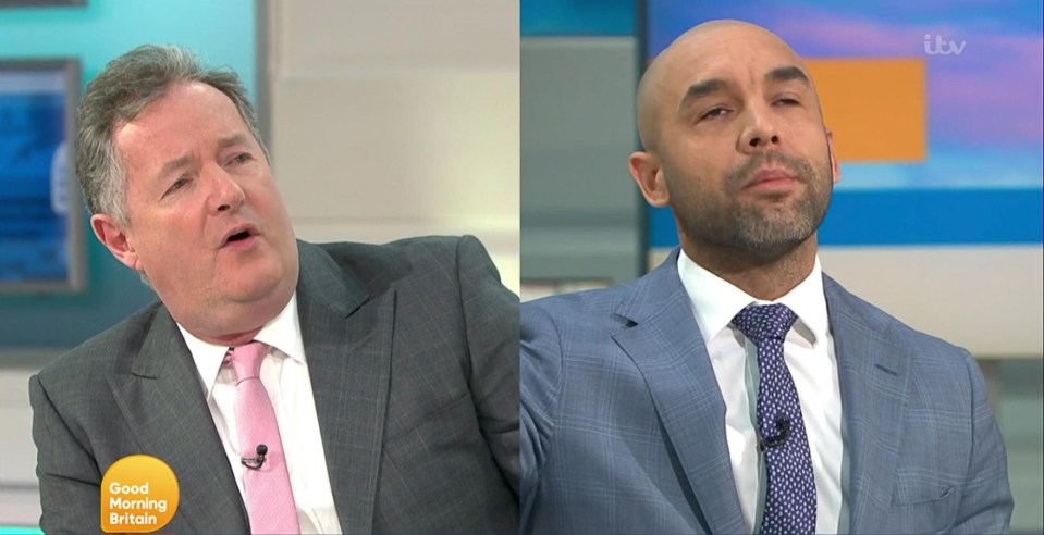 Piers got into an explosive row with Alex Beresford