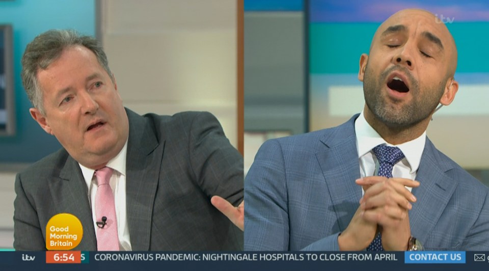 Piers came to blows with Alex Beresford on the show this week before quitting