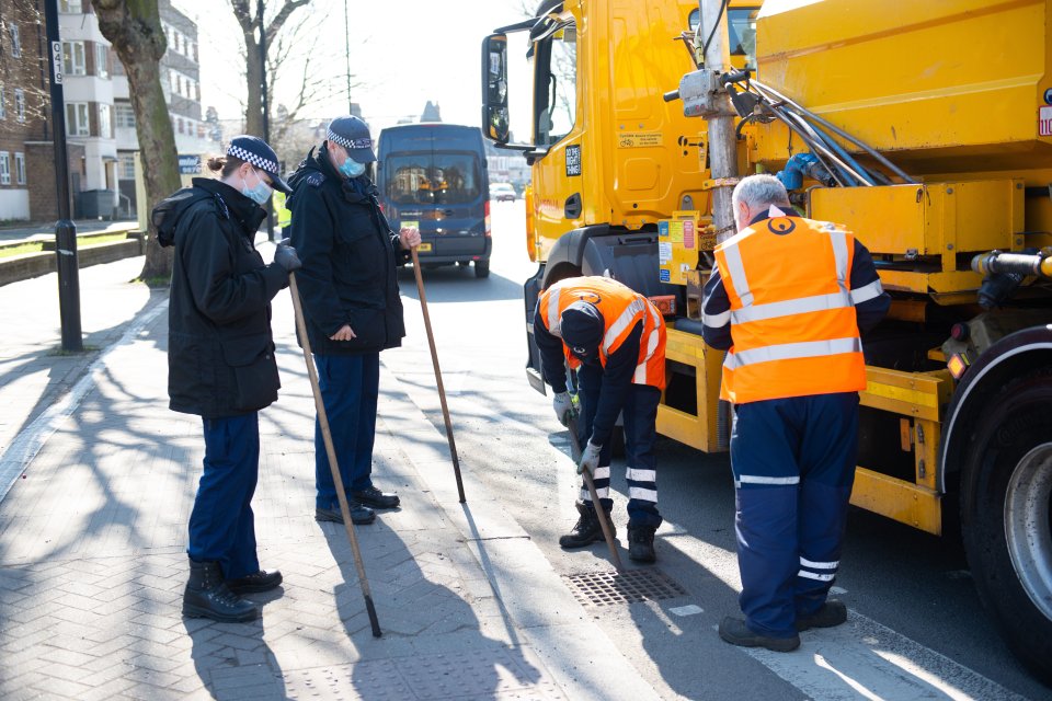 Police have been searching drains and bins in Clapham, south west London