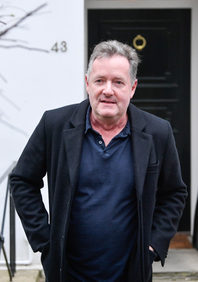 Piers was bullish outside his home this morning