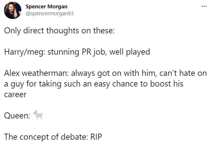 Spencer Morgan has given his view on the events of the last 48 hours