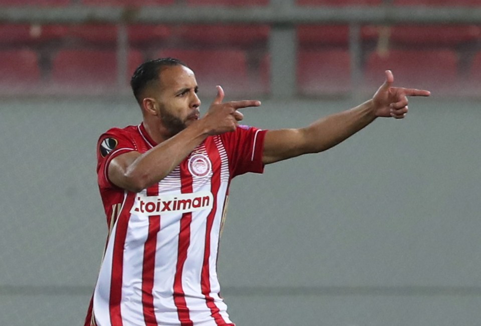 Youssef El-Arabi equalised for Olympiacos in the second half