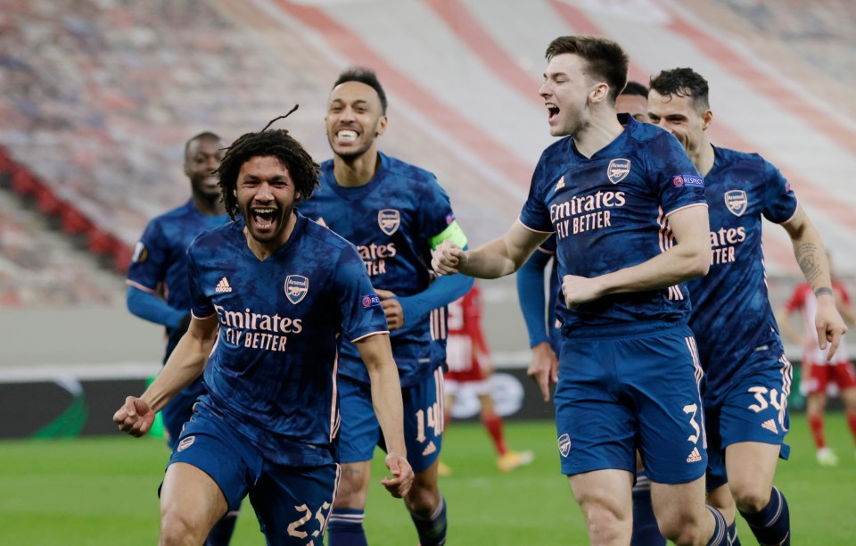 Mo Elneny scored a rocket as Arsenal beat Olympiacos 3-1