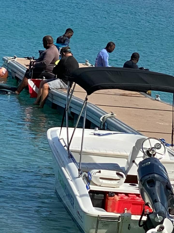 Divers searching for Sarm in the Virgin Islands