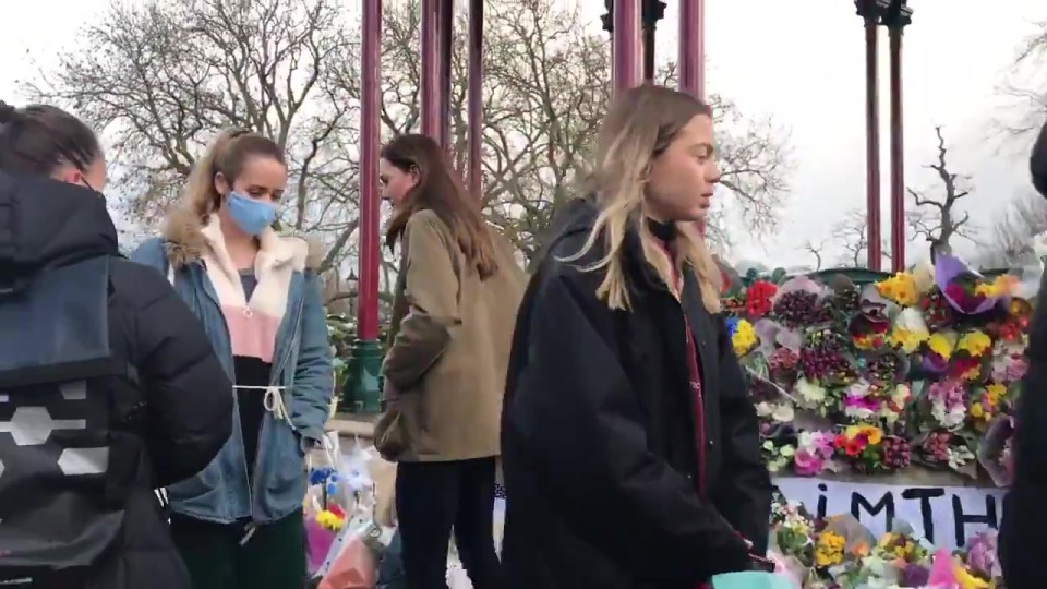 The Duchess joined other mourners at a vigil at Clapham Common