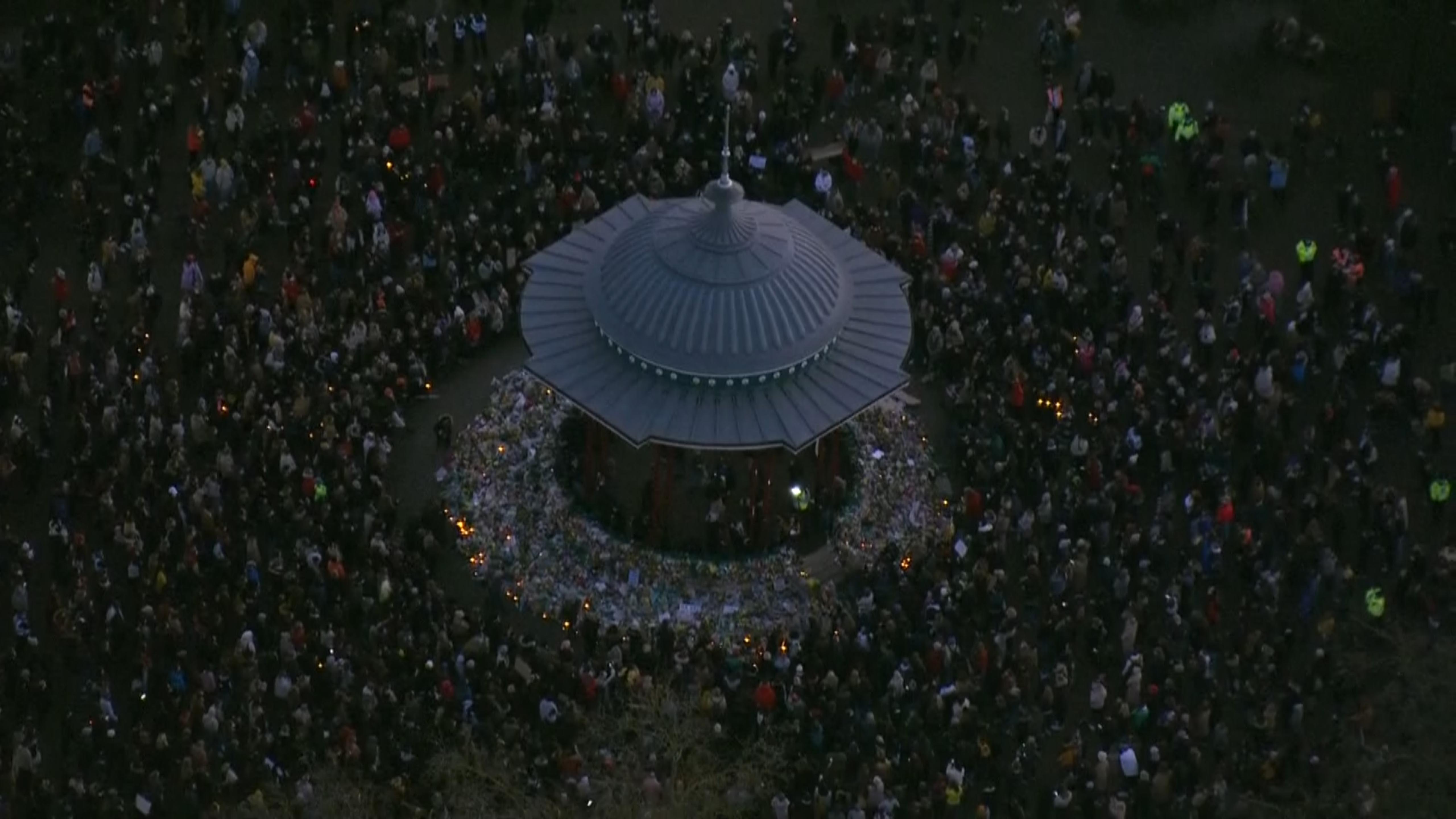 Hundreds of people stood in solidarity in Clapham Common yesterday