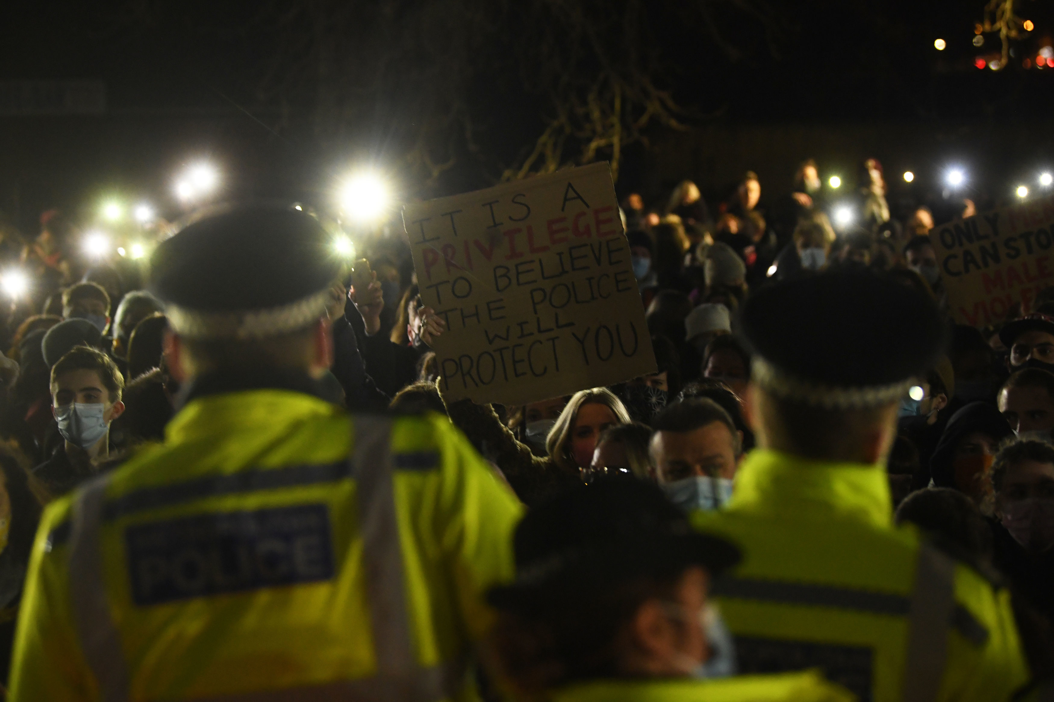 Crowds became visibly angered as chants continued