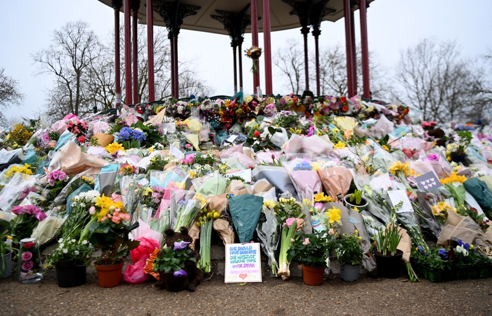 Hundreds more bouquets have been laid at Clapham Common today