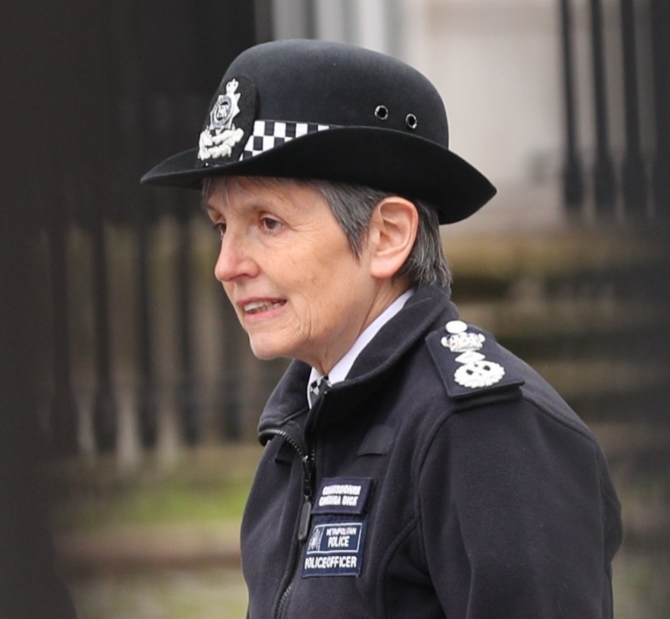 Met Police Chief Commisioner Dame Cressida Dick arrived at New Scotland Yard today