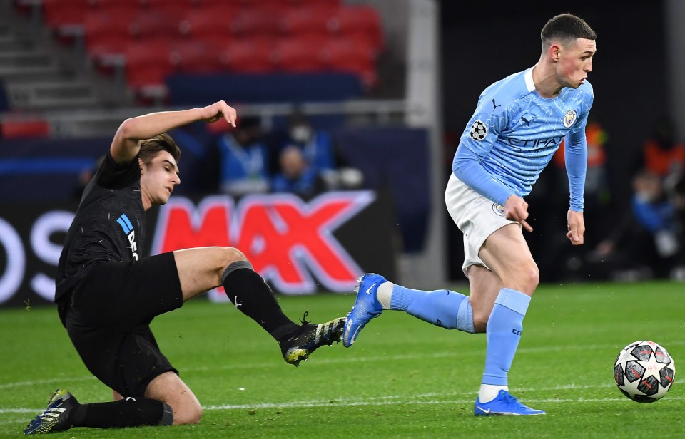 Phil Foden dazzled Rice with his performance against Borussia Monchengladbach