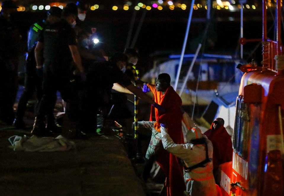 A total of 52 migrants were rescued from a sinking boat in the Atlantic