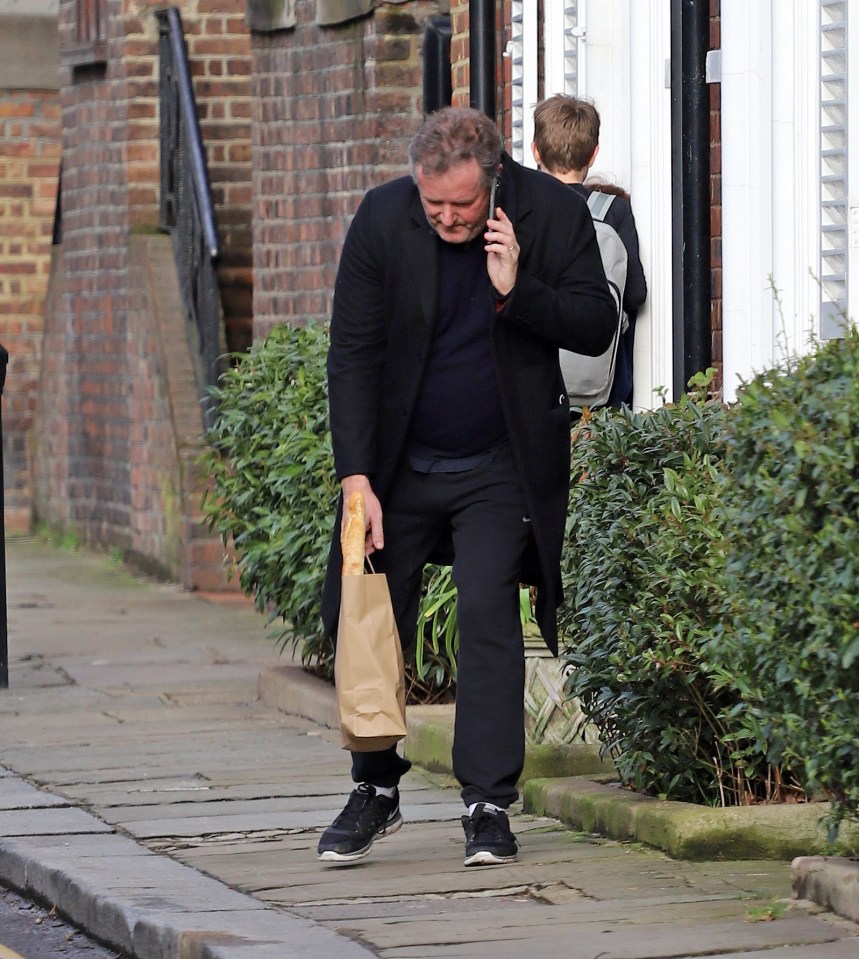 Piers has swapped suits for tracksuits during his downtime