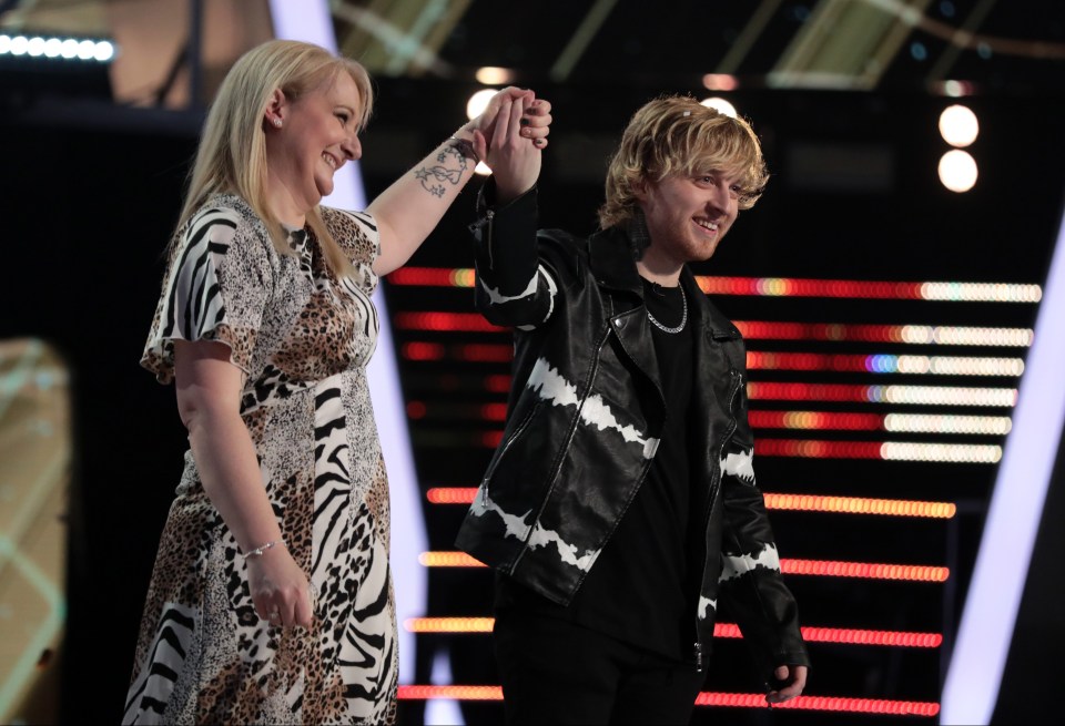 Craig Eddie celebrates victory with his mother ‘The Voice UK’ TV Showc