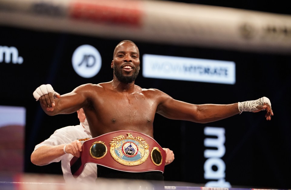 Lawerence Okolie celebrated his world title win with a different sort of bubbles