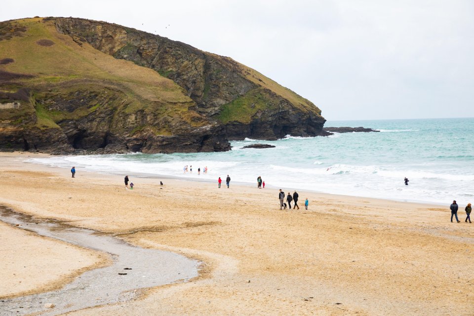 Walkers stretched their legs in Portreath, Cornwall