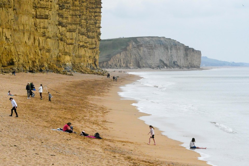 In West Dorset, people made the most of an empty beach at West Bay