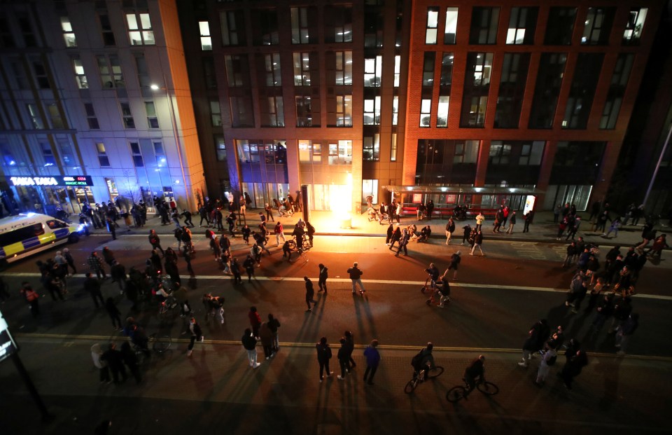 A mob tried to smash their way into Bridewell police station