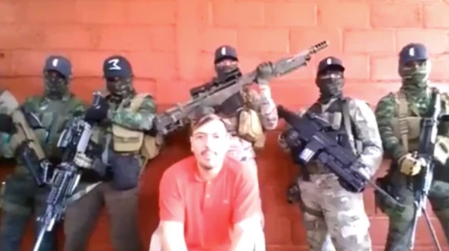 A video allegedly showing El Cholo surrounded by CJNG captors was uploaded ahead of the mutilated body's discovery