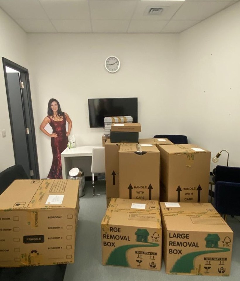 Piers Morgan shared a picture of his packed up dressing room